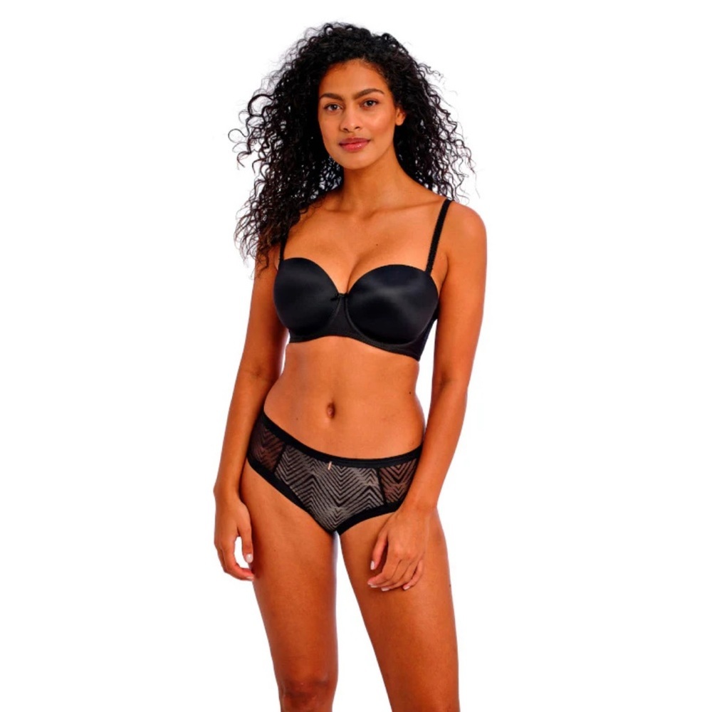 Deco Black Moulded Strapless Bra From Freya 34I